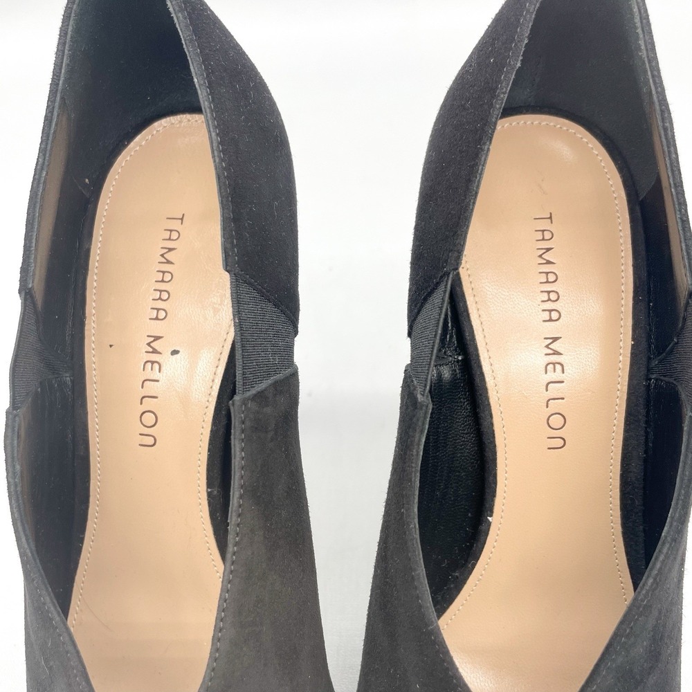 Tamara Mellon Womens 40 10 Pump Shoes Black Suede Pointed Toe‎ Stiletto Heels - Picture 9 of 12